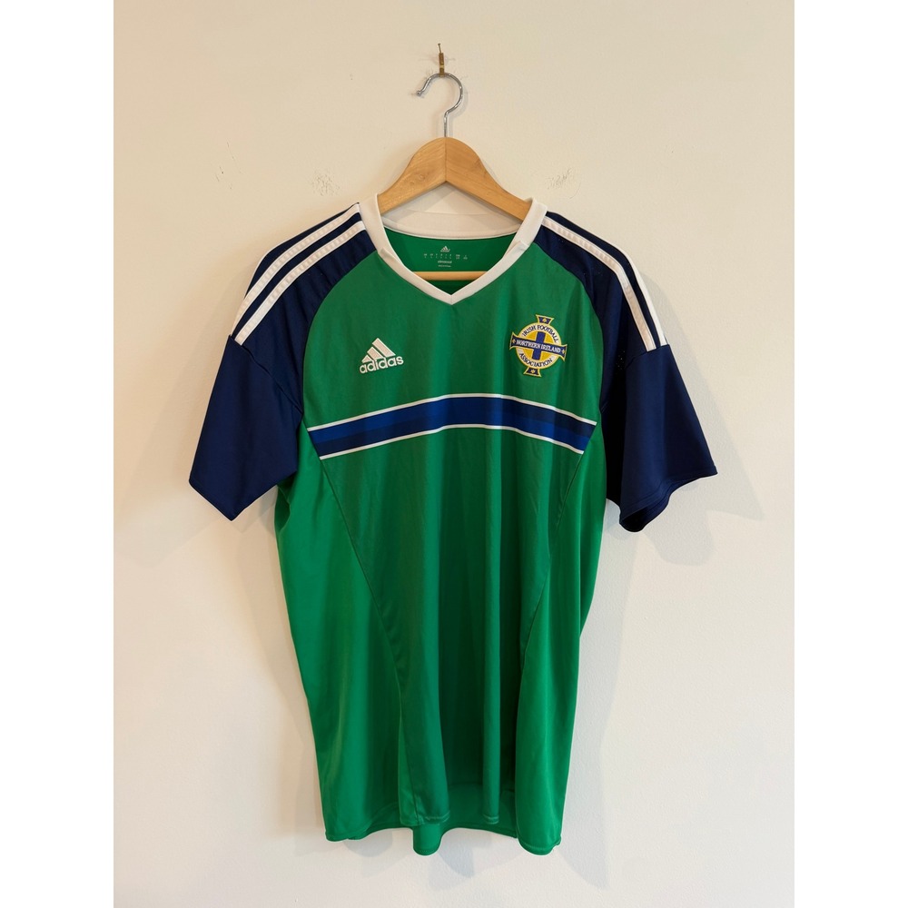 Adidas Northern Ireland IFA Soccer Jersey Mens Large Green Climacool Shirt